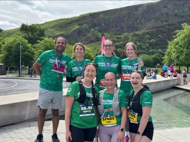 Group of Business Stream runners at the Edinburgh Marathon Festival