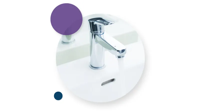 Water tap in a circle